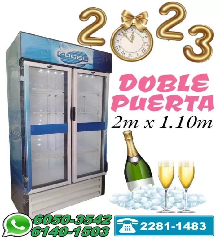 $1,000.00 Electrodomésticos | camara refrigerante de dos puertas de la marca fogel