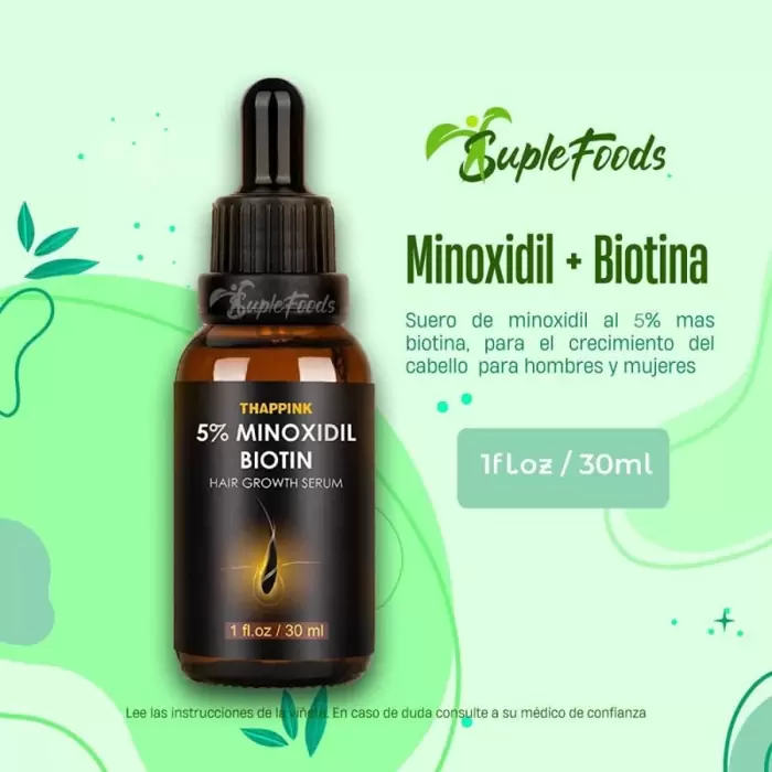 $23.00 Minoxidil con biotina extra fuerte