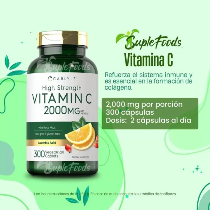 $30.00 Vitamina c 2000 mg al dia