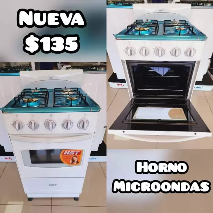 $135.00 Cocina Nueva con Horno 4 Quemadores