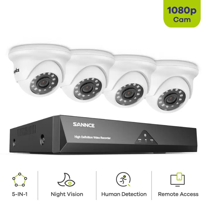 $1.00 Kit CCTV 4 cámaras Full HD 1080p