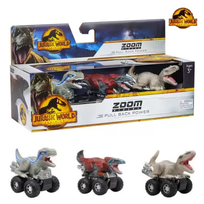 $20.00
 

 (Rebajado 43%) Jurassic Wolrd Dominion Zoom Riders 3 Pack.